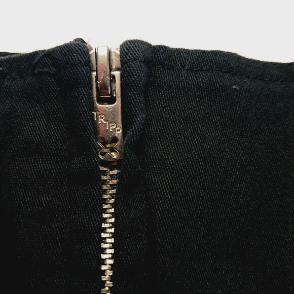 Tripp Black Double Corset Front Garter Guns Mini Skirt Rare Y2k M L Vtg Goth - Picture 15 of 16